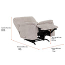 True Innovations Hayden Beige Fabric Manual Recliner Chair
