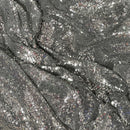 All Over Bling Sequins On Net Fabric 140cm, Grey