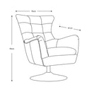 Gallery Bristol Grey Nubuck Leather Swivel Chair