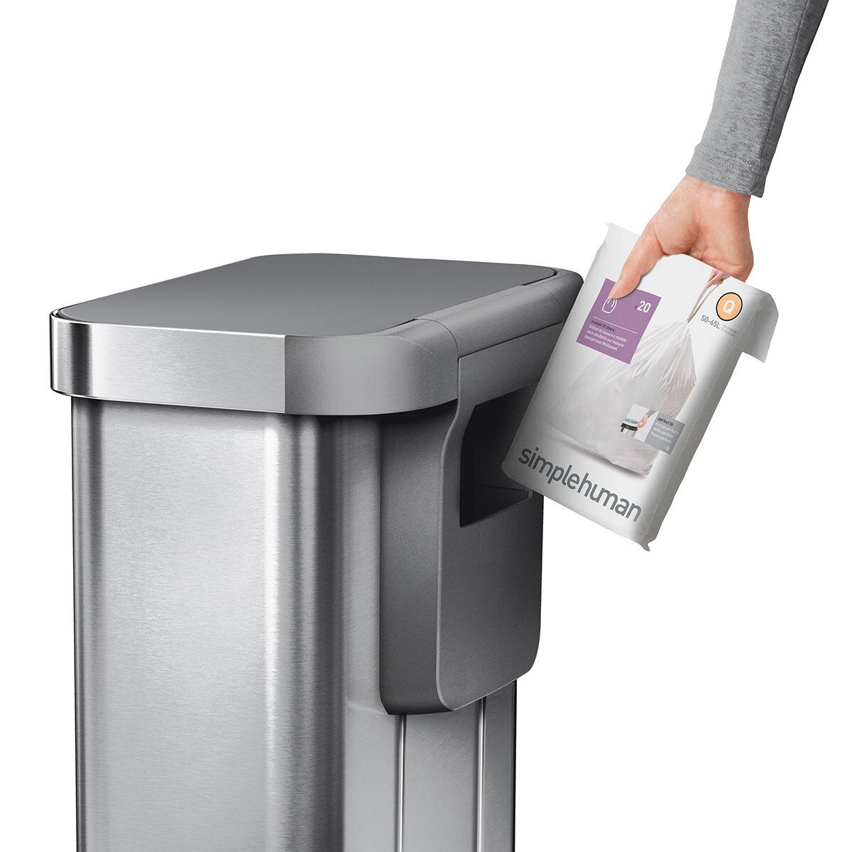 simplehuman Rectangular Step Can Bin 55L