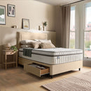 Silentnight Velvet Divan with Malvern Headboard - Almond