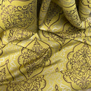 Trompe Damask Curtain Brocade Upholstery Fabric 140cm, Lime Green