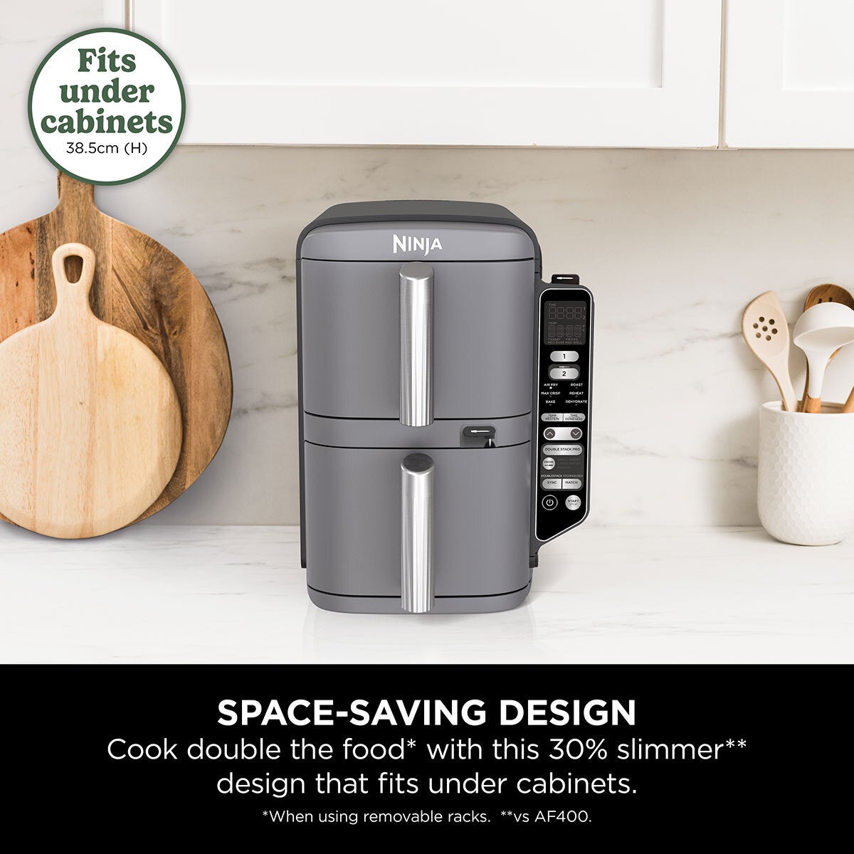 Ninja Double Stack 9.5L Air Fryer with Smart Cook System (SL451UK)