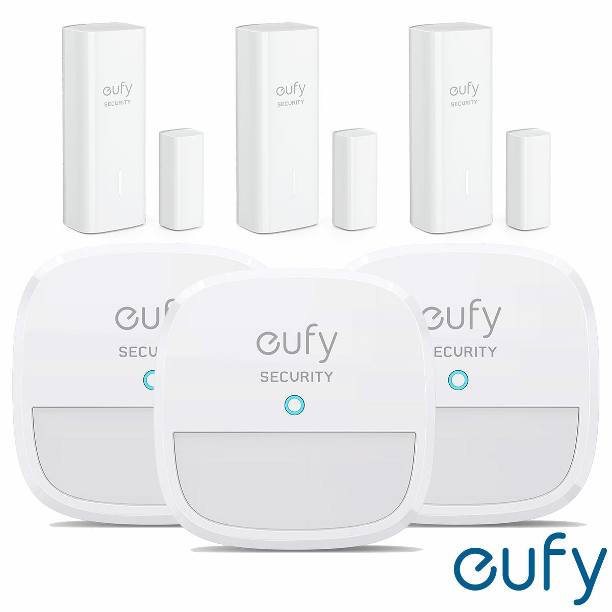 eufy Alarm Accessories Kit, x3 Motion Sensors and x3 Entry Sensors