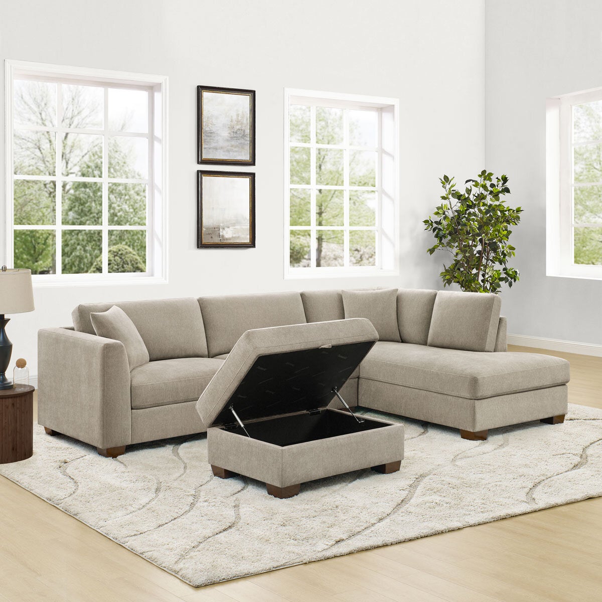 Thomasville Walsen Grey Corner Sofa
