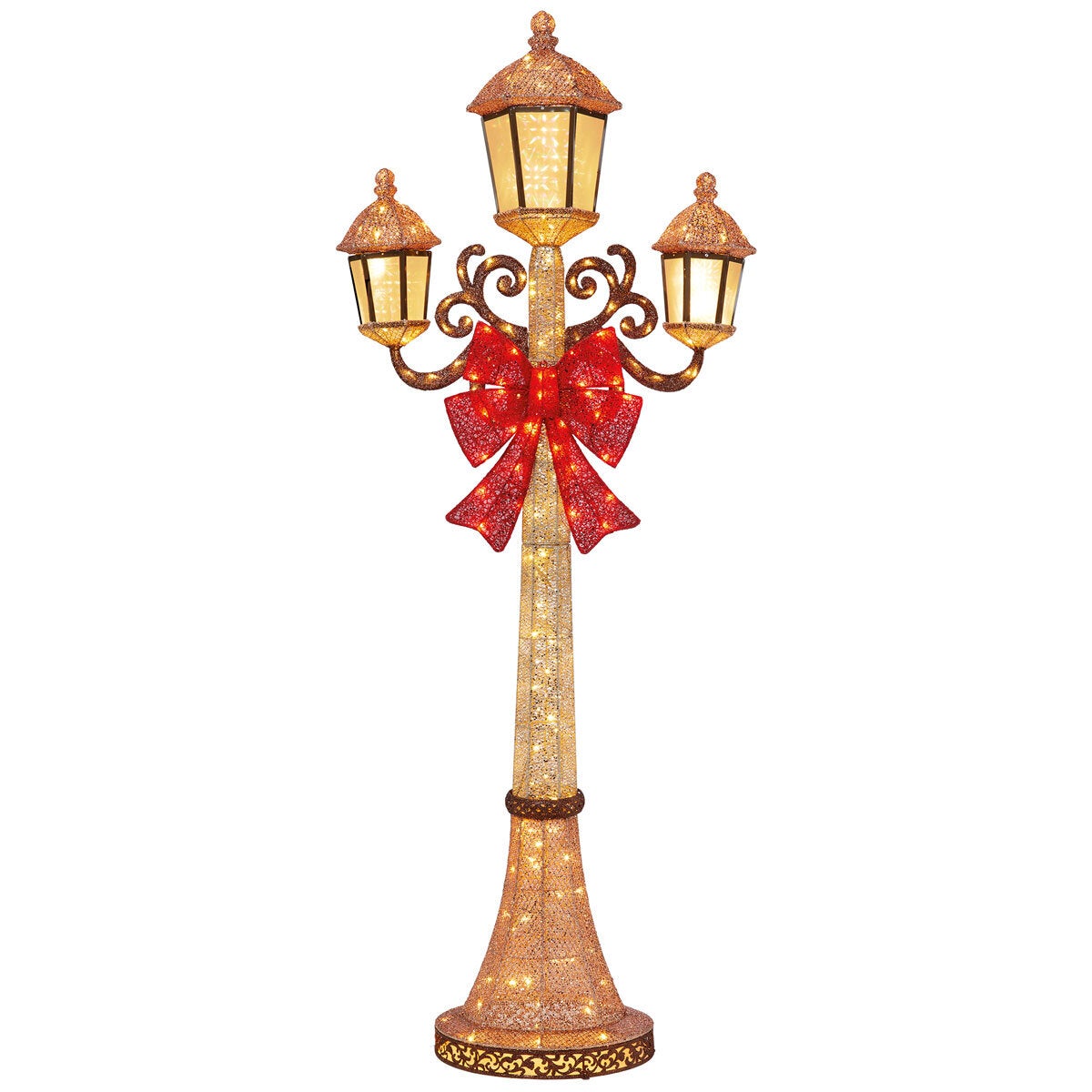 7ft (2.1m) Christmas Lamp Post with 220 LED Lights