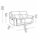 Oscar Grey Fabric Power Reclining Large 2 Seater Sofa with Power Headrest