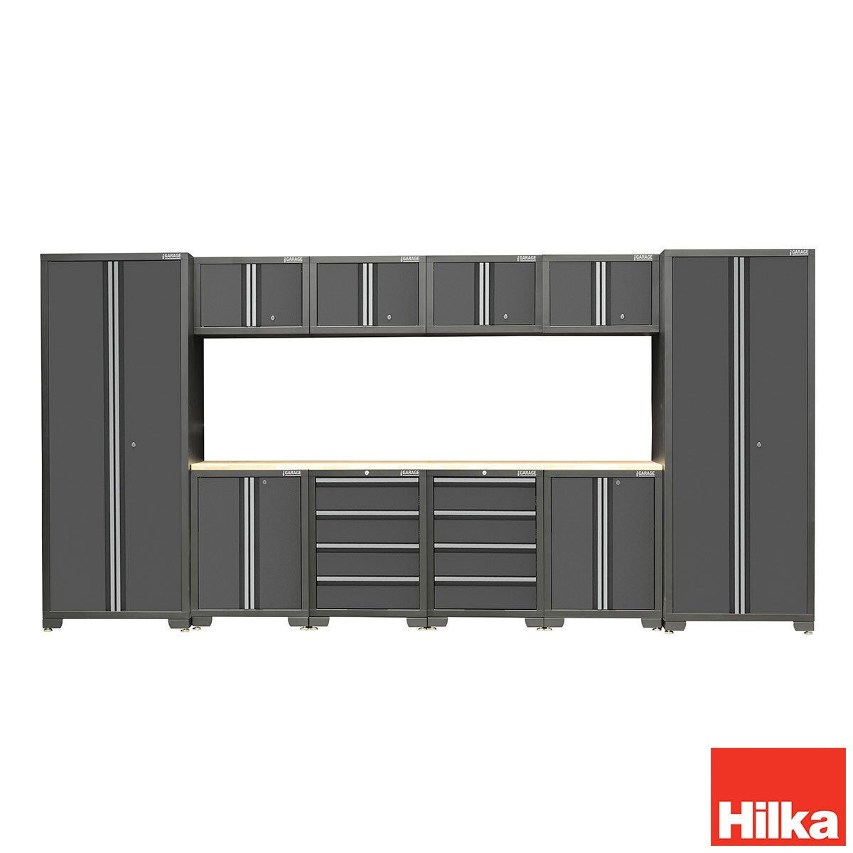 Hilka 24 Gauge Steel 11 Piece Cabinet Set