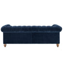 Allington 3 Seater Navy Fabric Chesterfield Sofa