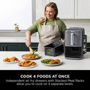 Ninja SL400UK Double Stack XL 9.5L Air Fryer in Silver