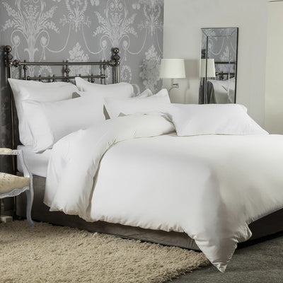 Belledorm 1200 Thread Count Cotton White Bedding Bundle in 3 Sizes - Double