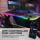 X Rocker Pulsar Max RGB Gaming Desk with LED Lights