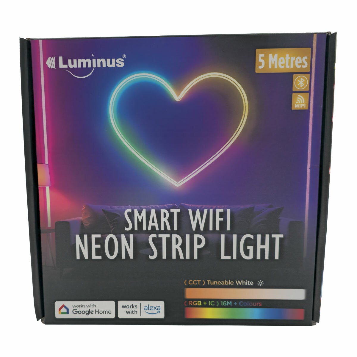 Luminus Smart Wi-Fi Neon Strip Light 5m