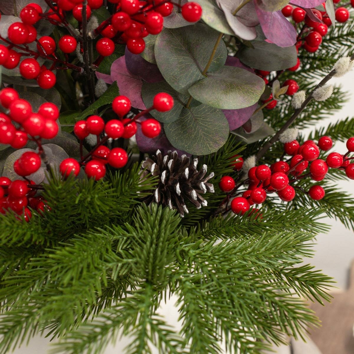Artificial Winter Bouquet in Vase