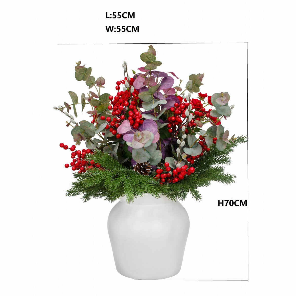 Artificial Winter Bouquet in Vase