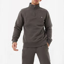 Jack Wills Men's Barchester 1/4 Zip Sweatshirt - Dark Grey