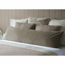 Belledorm Velvet Long Bolster Cushion in 4 Colours, 43 x 120 cm - Taupe