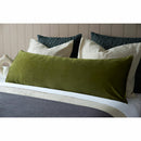 Belledorm Velvet Long Bolster Cushion in 4 Colours, 43 x 120 cm - Olive