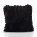 Bowron Single Sided Sheepskin Cushion, 35 x 35cm in 7 Colours - Black