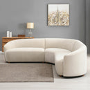 Dolen Beige Fabric 3 Piece Corner Sofa