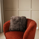 Bowron Double Sided Sheepskin Cushion, 35 x 35cm in 6 Colours - Brown