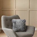 Bowron Double Sided Sheepskin Cushion, 35 x 35cm in 6 Colours - Grey