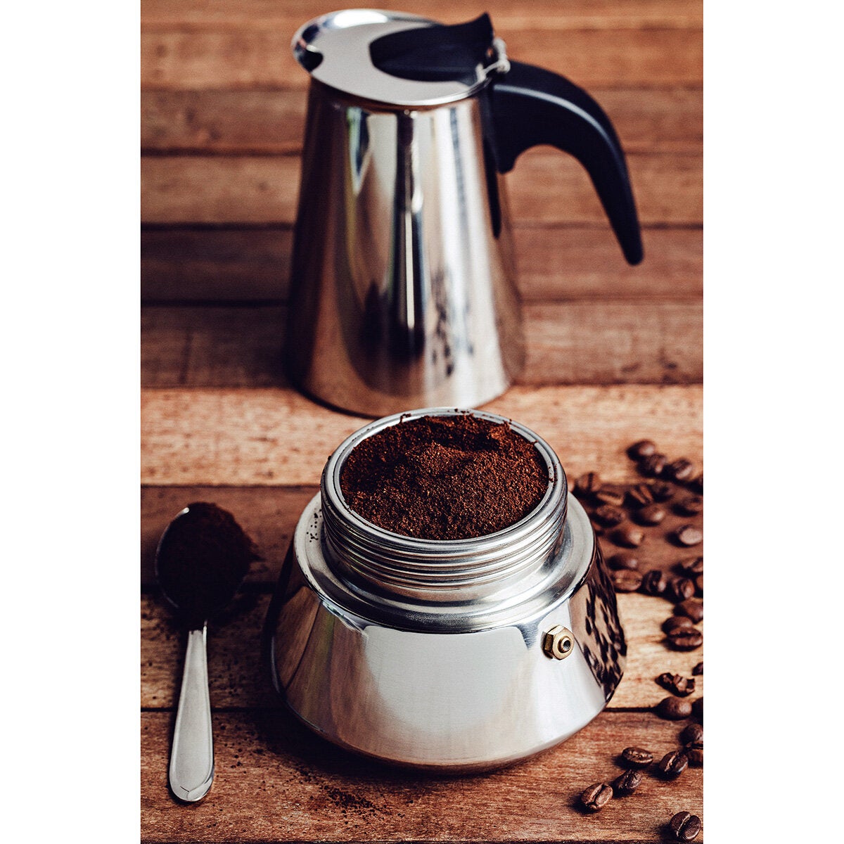 Tramontina Stainless Steel Moka Pot, 350ml