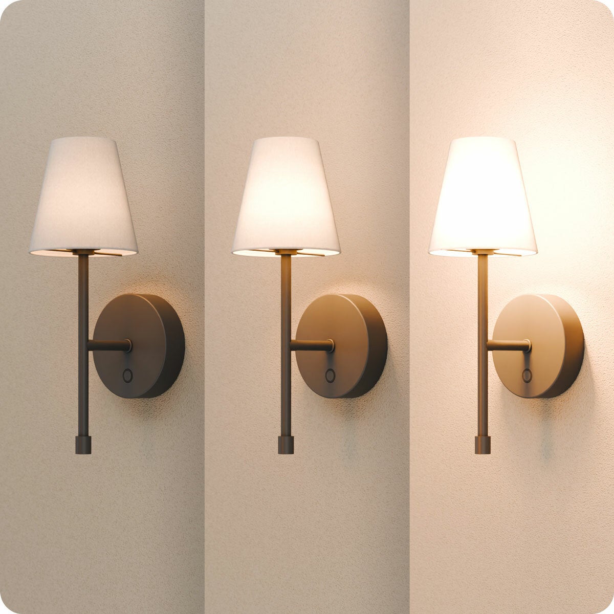 Globe Electric Wireless Rechargeable LED Integrated Wall Sconce, 2 Pack in 2 Col