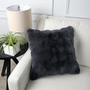 House & Home Faux Fur Bubble Cushion, 50 x 50 cm - Grey