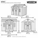 Lifetime 10ft x 8ft (3 x 2.4m) Dual Entry Outdoor Storage Shed (Model 60467)