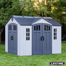 Lifetime 10ft x 8ft (3 x 2.4m) Dual Entry Outdoor Storage Shed (Model 60467)