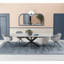 AKANTE Chicago Grey Swivel Dining Chair, 2 Pack