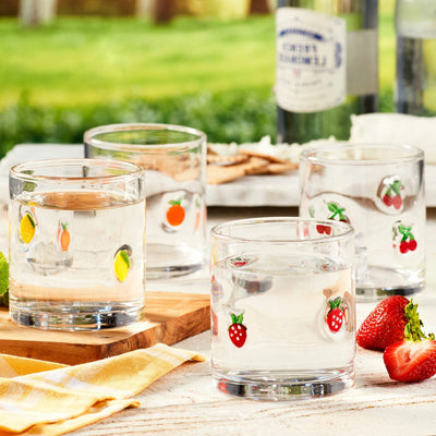 Pandex Fruit Icon Glasses, 4 pack