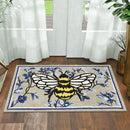 Spring Colourful Hooked Accent Rug, 56 x 97 cm - Bee