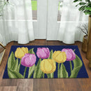 Spring Colourful Hooked Accent Rug, 56 x 97 cm - Tulip