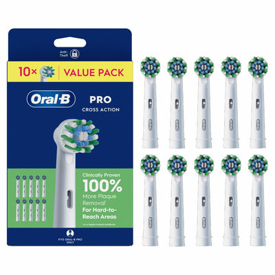 Oral-B CrossAction brush heads in White