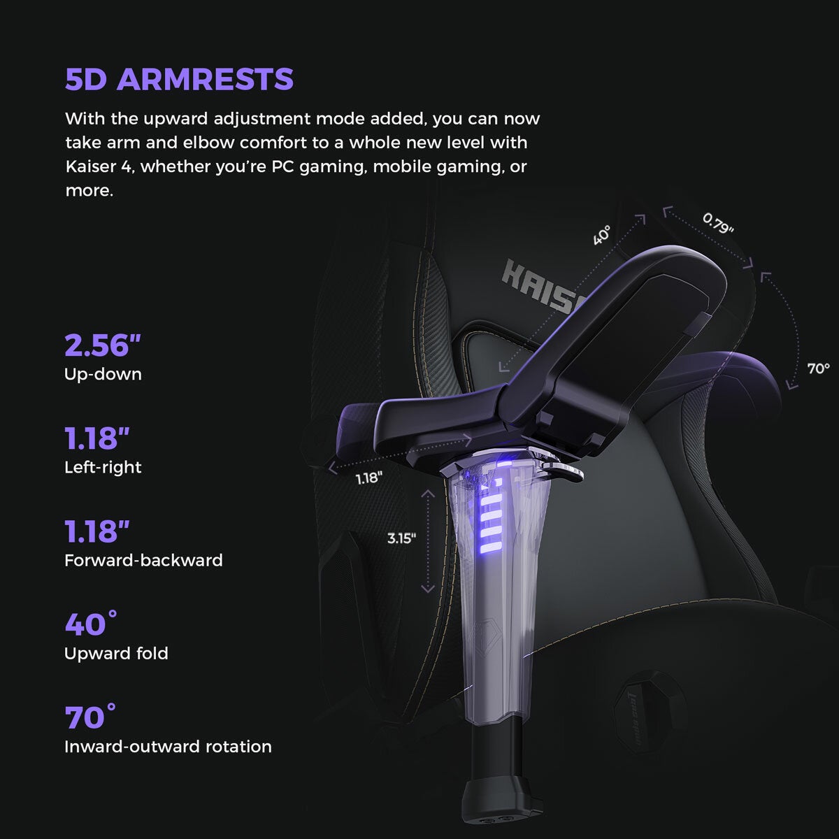 anda seaT Kaiser 4 Series XL Gaming Chair, Black