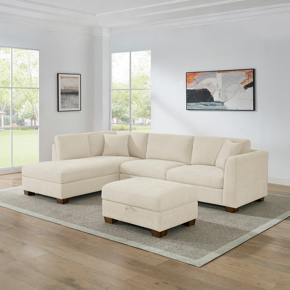 Thomasville Walsen Cream Corner Sofa