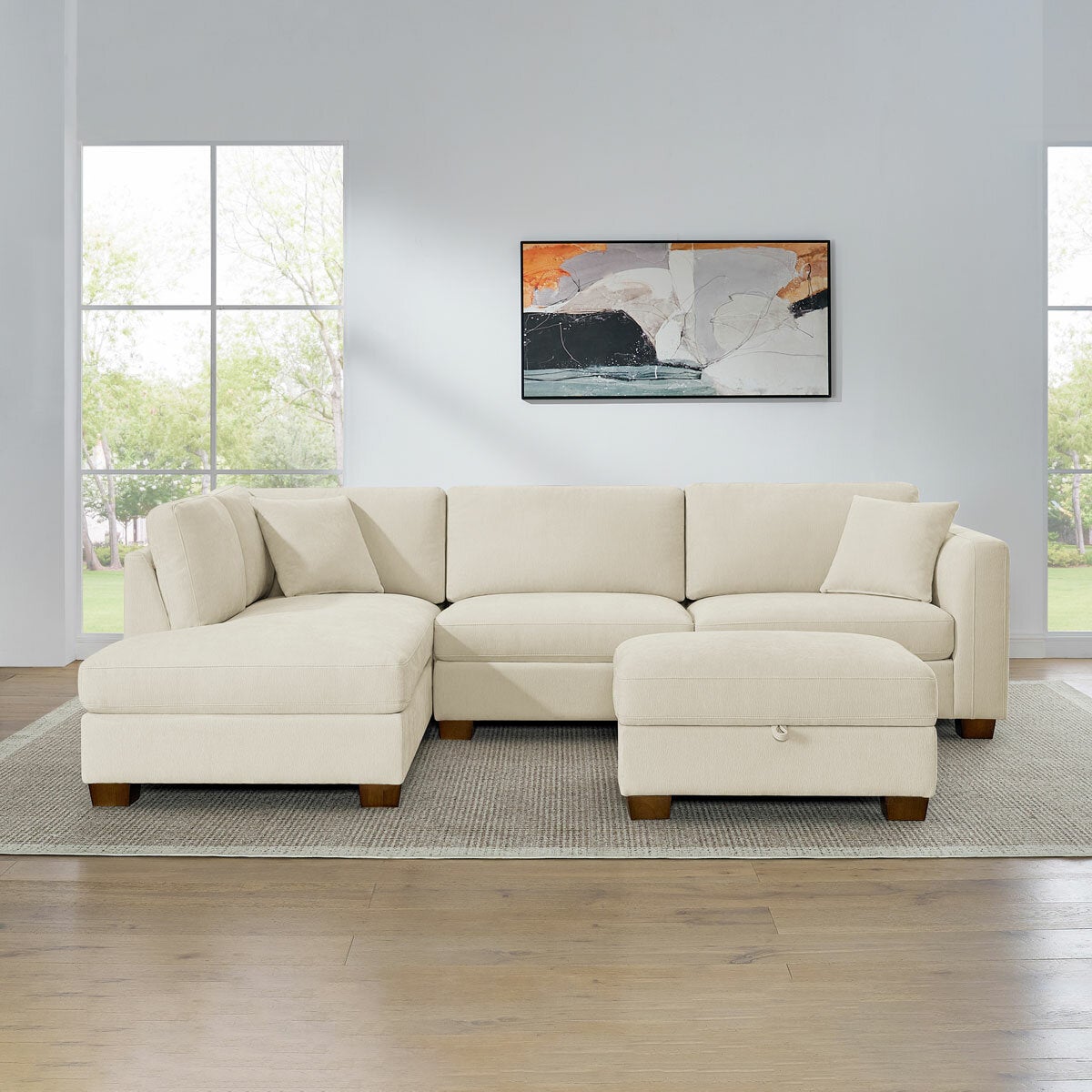Thomasville Walsen Cream Corner Sofa