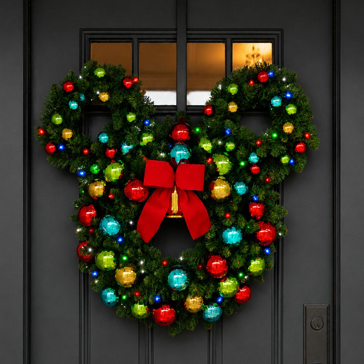 30 Inch Pre-Lit Mickey Figural Christmas Wreath