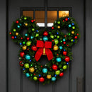 30 Inch Pre-Lit Mickey Figural Christmas Wreath