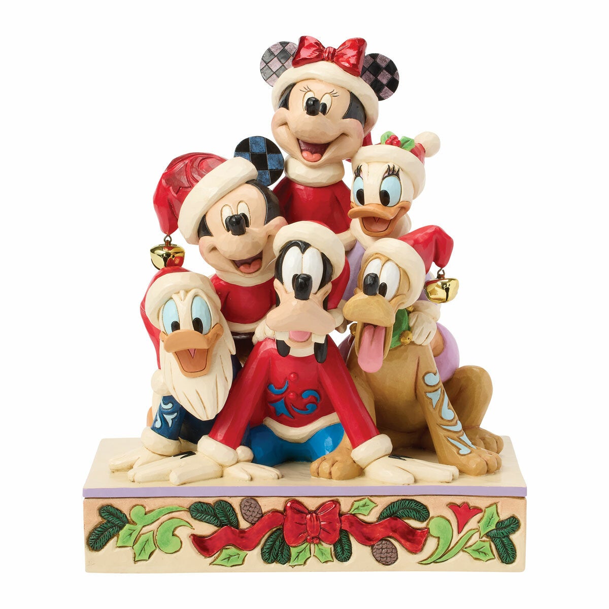 11.5 Inch Jim Shore Disney Traditions Stacked Mickey and Friends Musical Figurin