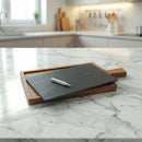 BirdRock Home Slate & Acacia Serving Board