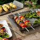 Henckels Metal BBQ Trays & Skewer Set 8 Piece Grilling Vegetables, Meat, Seafood