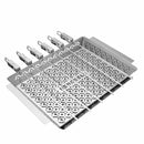 Henckels Metal BBQ Trays & Skewer Set 8 Piece Grilling Vegetables, Meat, Seafood