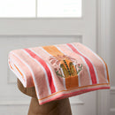 Caro Home Beach Towel - Pink & Orange Stripe