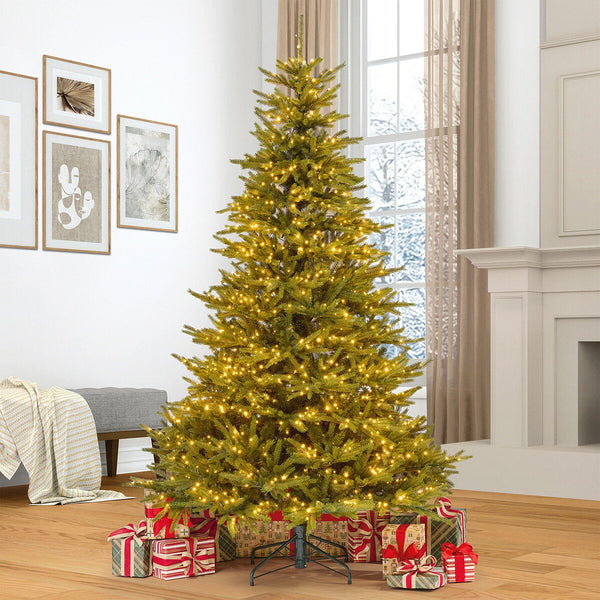 7.5 ft Pre-Lit Euro Style Artificial Christmas Tree