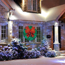 36 inch Light-Up Christmas Wreath Sculpture With Bow