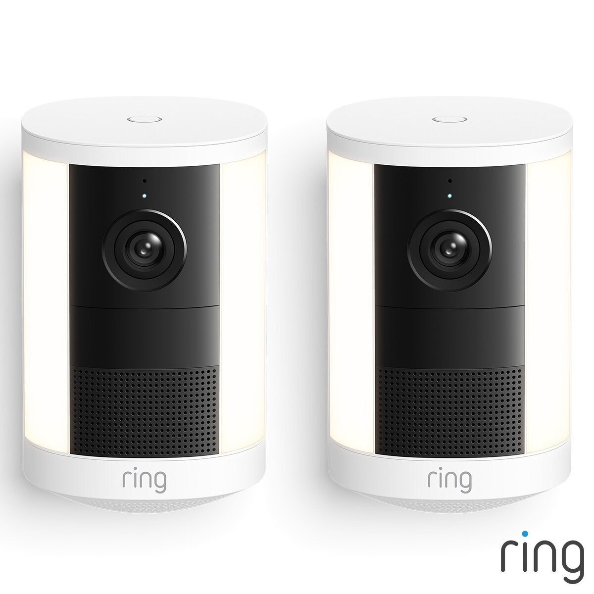 Ring Spotlight Cam (2nd Gen) Battery White Security Camera - 2 Pack