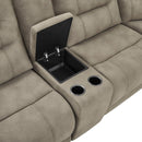 Barcalounger Carmelo Fabric Power Reclining Sectional Sofa with Power Headrests